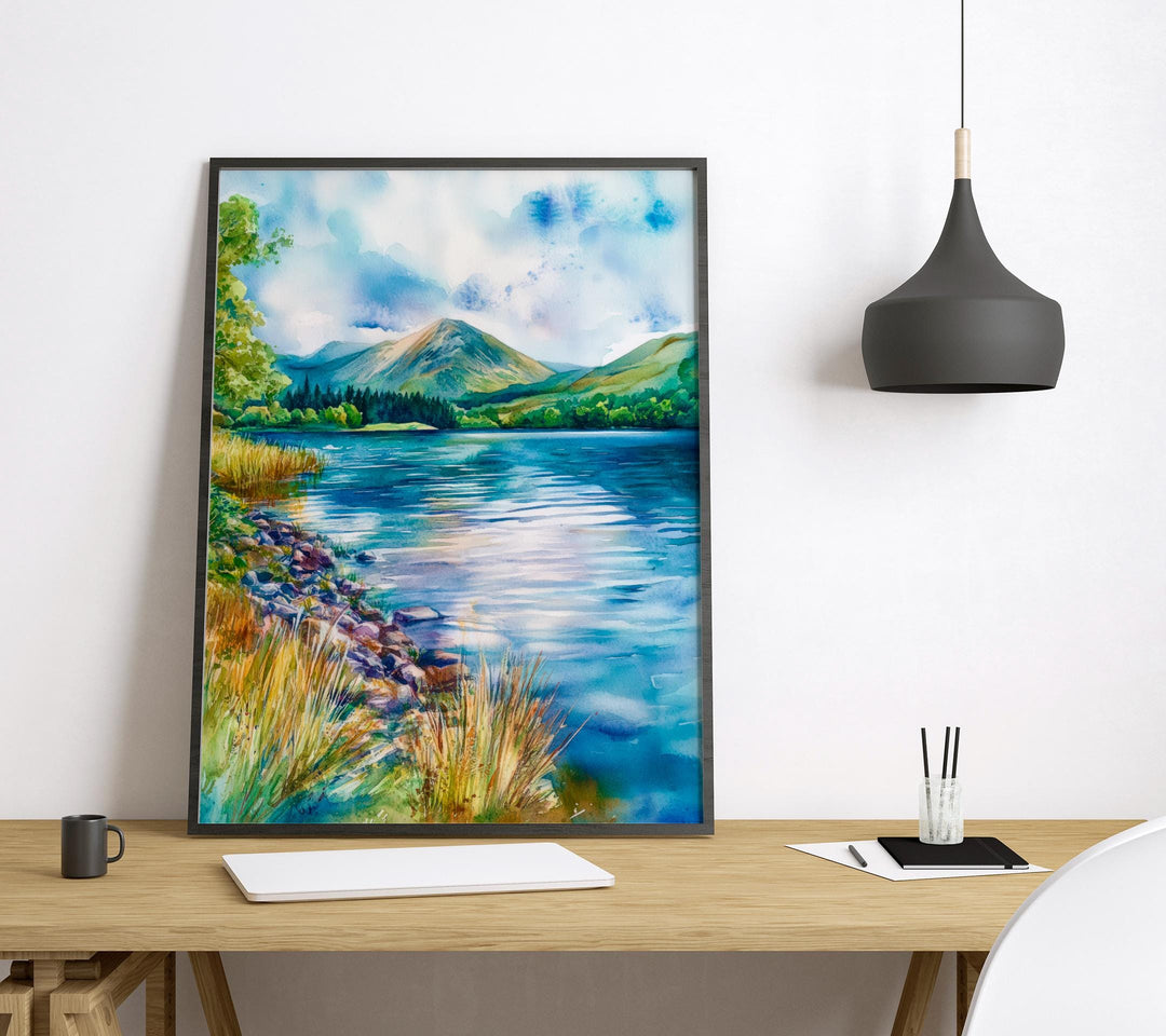 Loweswater Watercolor Poster Wall Art Loweswater Wall Decor Home Décor Loweswater Gift United Kingdom Art Lover Gift, Travel Souvenir Print