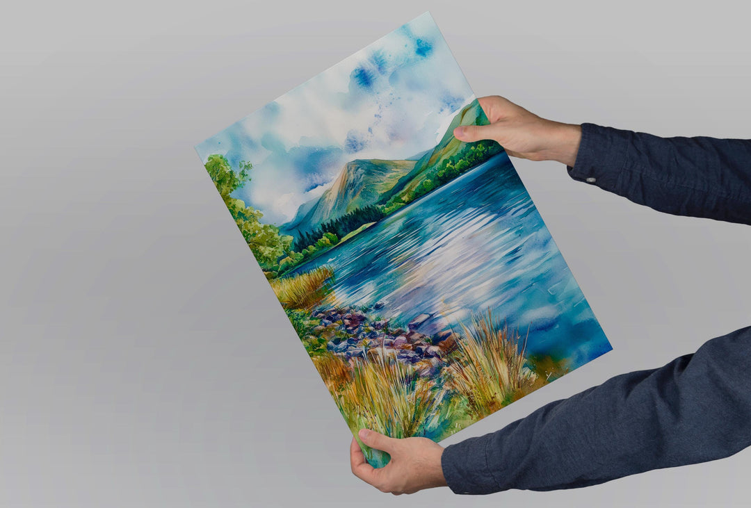 Loweswater Watercolor Poster Wall Art Loweswater Wall Decor Home Décor Loweswater Gift United Kingdom Art Lover Gift, Travel Souvenir Print