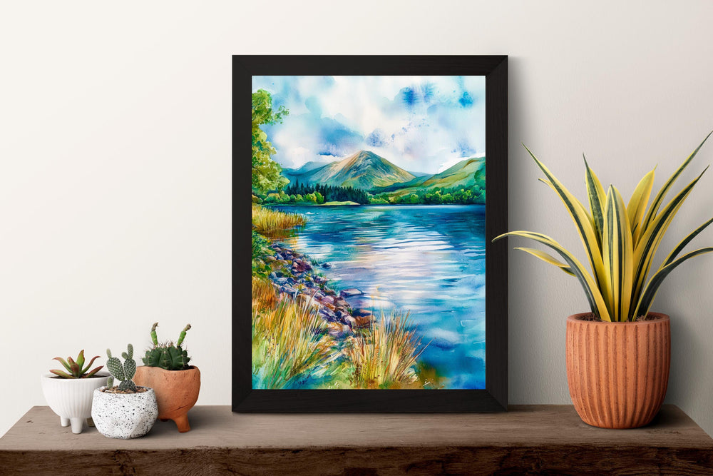 Loweswater Watercolor Poster Wall Art Loweswater Wall Decor Home Décor Loweswater Gift United Kingdom Art Lover Gift, Travel Souvenir Print