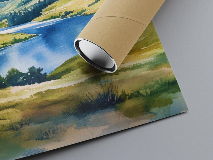 Langdale Watercolor Poster Wall Art Langdale Wall Decor Home Décor Langdale Gift United Kingdom Art Lover Gift, Travel Souvenir Print