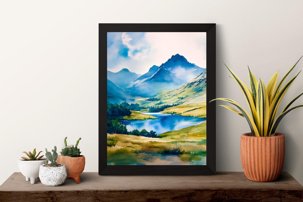 Langdale Watercolor Poster Wall Art Langdale Wall Decor Home Décor Langdale Gift United Kingdom Art Lover Gift, Travel Souvenir Print