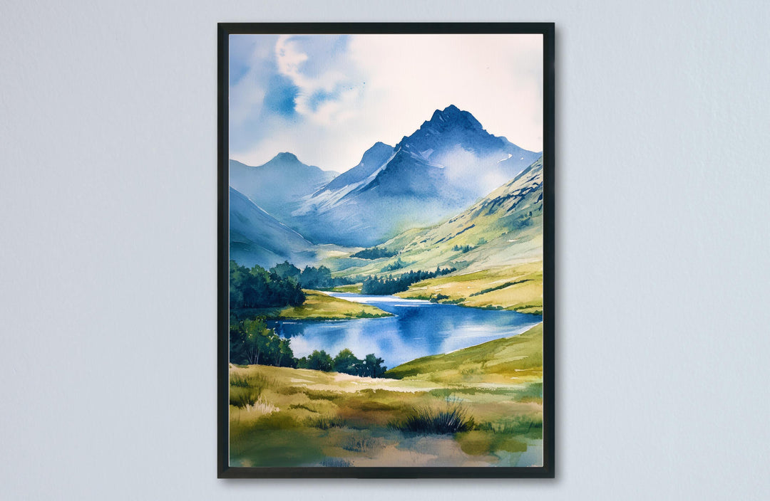 Langdale Watercolor Poster Wall Art Langdale Wall Decor Home Décor Langdale Gift United Kingdom Art Lover Gift, Travel Souvenir Print