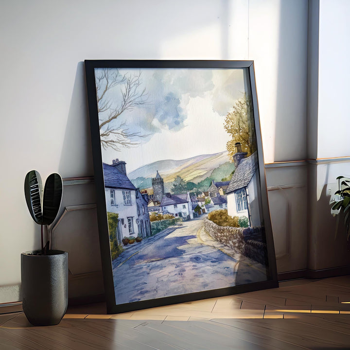 Hawkshead Watercolor Poster Wall Art Hawkshead Wall Decor Home Décor Hawkshead Gift United Kingdom Art Lover Gift, Travel Souvenir Print