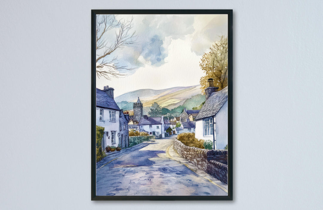 Hawkshead Watercolor Poster Wall Art Hawkshead Wall Decor Home Décor Hawkshead Gift United Kingdom Art Lover Gift, Travel Souvenir Print