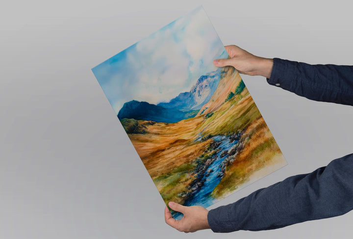Great Langdale Watercolor Poster Wall Art Great Langdale Wall Decor Home Décor Great Langdale Gift United Kingdom Art Lover Gift