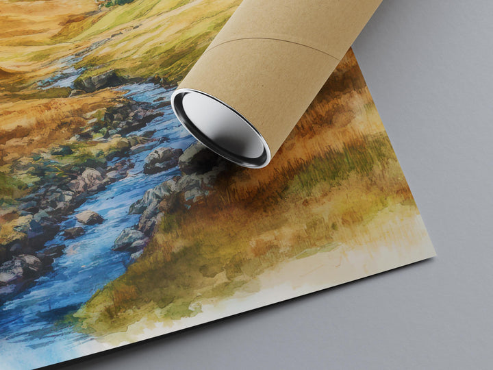 Great Langdale Watercolor Poster Wall Art Great Langdale Wall Decor Home Décor Great Langdale Gift United Kingdom Art Lover Gift