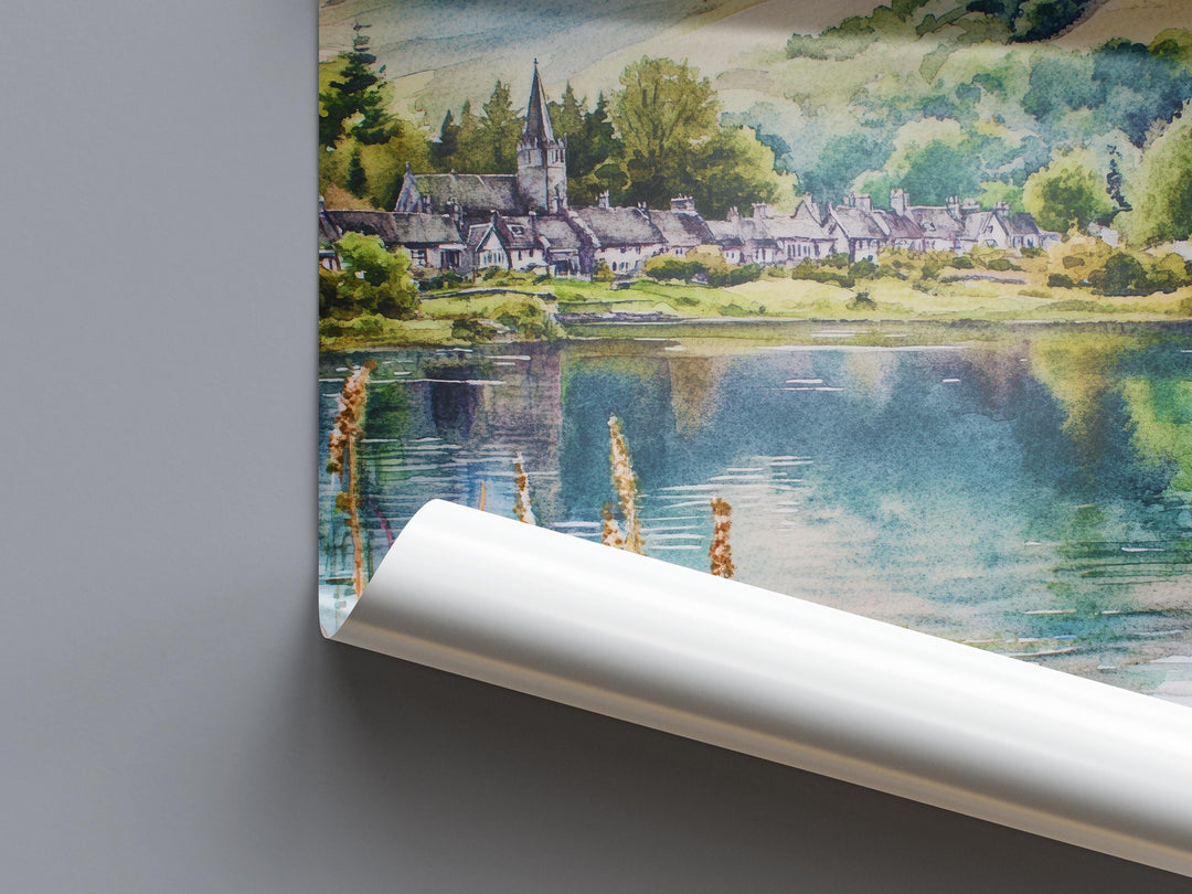 Grasmere Watercolor Poster Wall Art Grasmere Wall Decor Home Décor Grasmere Gift United Kingdom Art Lover Gift, Travel Souvenir Print