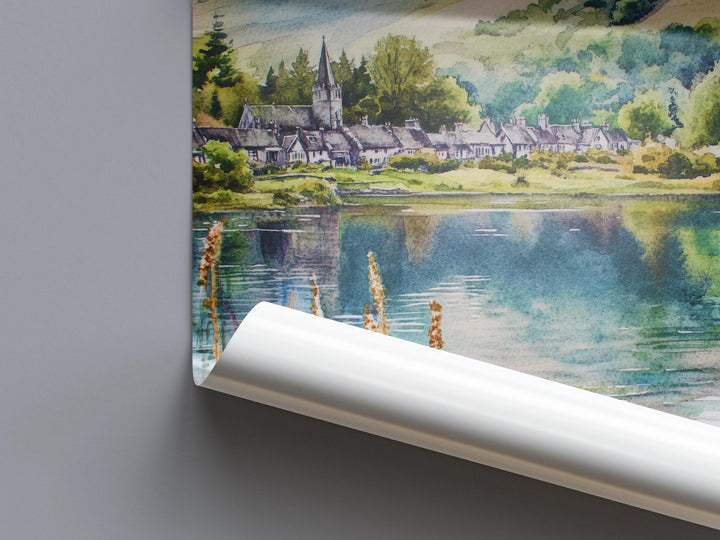 Grasmere Watercolor Poster Wall Art Grasmere Wall Decor Home Décor Grasmere Gift United Kingdom Art Lover Gift, Travel Souvenir Print