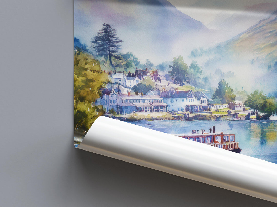 Glenridding Watercolor Poster Wall Art Glenridding Wall Decor Home Décor Glenridding Gift United Kingdom Art Lover Gift, Travel Print