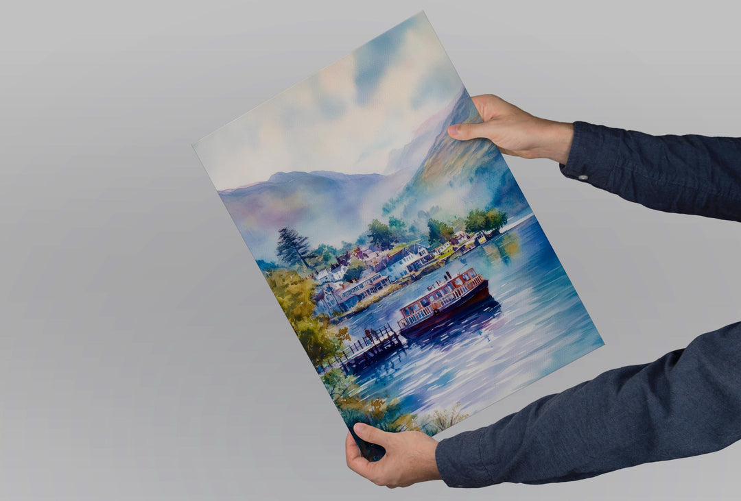 Glenridding Watercolor Poster Wall Art Glenridding Wall Decor Home Décor Glenridding Gift United Kingdom Art Lover Gift, Travel Print