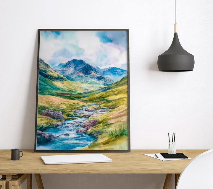 Eskdale Watercolor Poster Wall Art Eskdale Wall Hanging Home Décor Eskdale Gift Art Lovers United Kingdom Art Lover Gift
