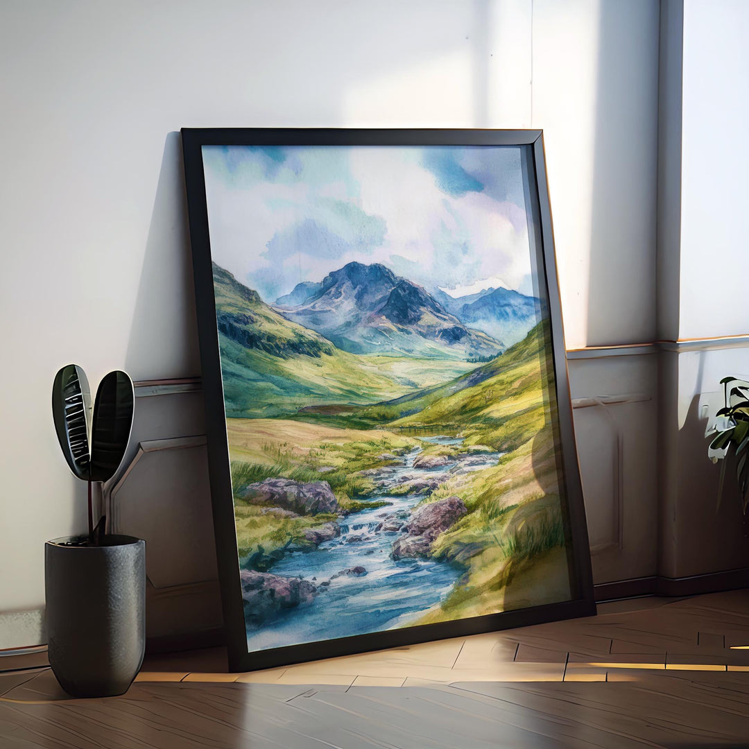 Eskdale Watercolor Poster Wall Art Eskdale Wall Hanging Home Décor Eskdale Gift Art Lovers United Kingdom Art Lover Gift