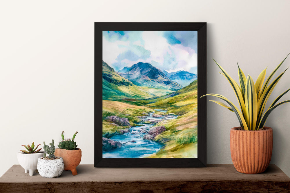 Eskdale Watercolor Poster Wall Art Eskdale Wall Hanging Home Décor Eskdale Gift Art Lovers United Kingdom Art Lover Gift