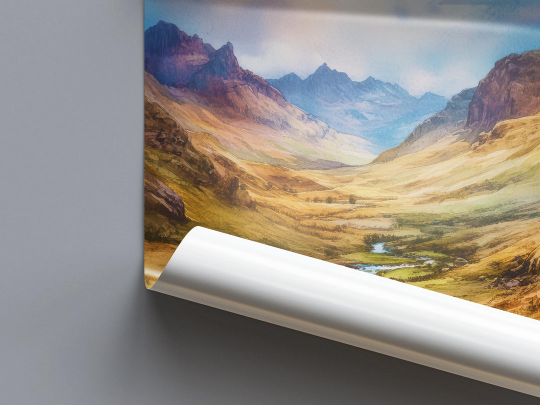 Eskdale Watercolor Poster Wall Art Eskdale Wall Hanging Home Décor Eskdale Gift Art Lovers United Kingdom Art Lover Gift