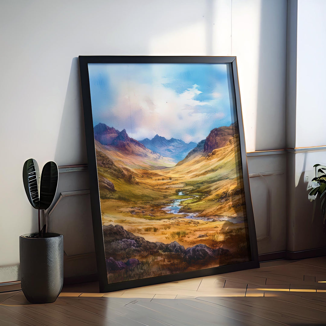 Eskdale Watercolor Poster Wall Art Eskdale Wall Hanging Home Décor Eskdale Gift Art Lovers United Kingdom Art Lover Gift