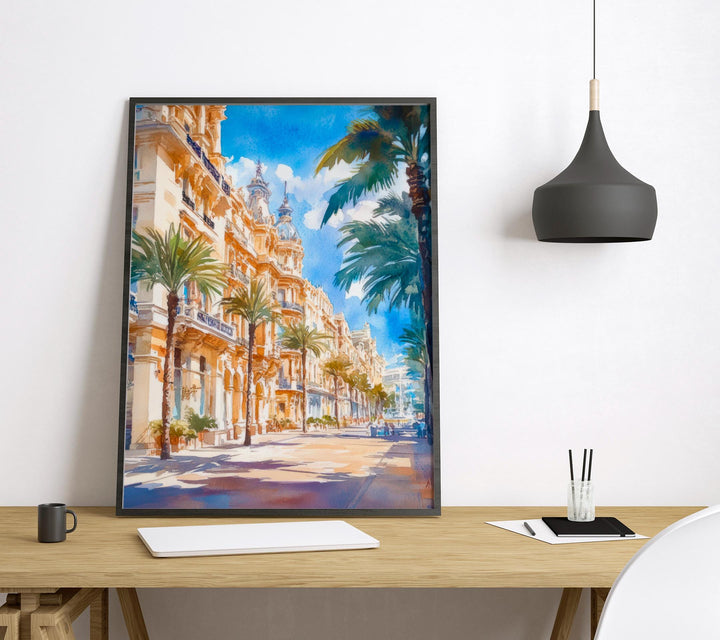 Valencia Watercolor Poster Spain Travel Print Wall Art Home Decor Gift Spanish City Souvenir Arts Science Beach Wall Decor Hanging