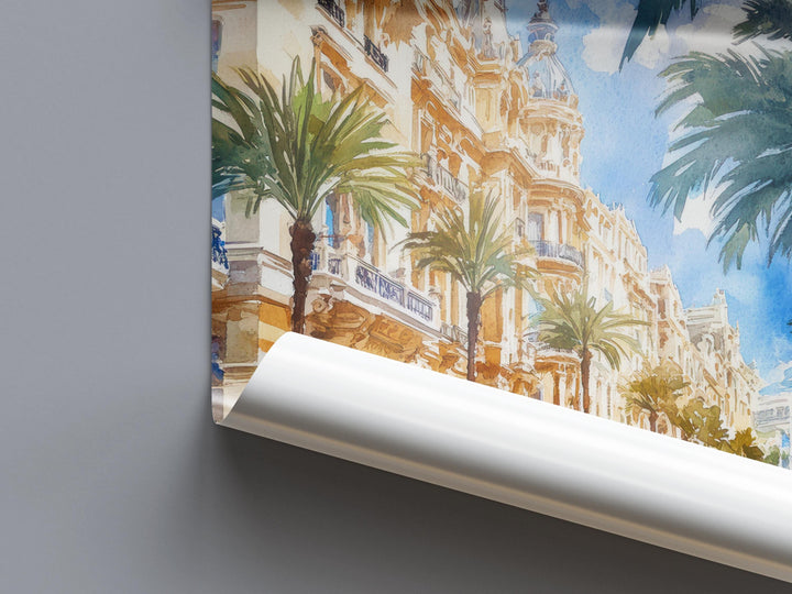 Valencia Watercolor Poster Spain Travel Print Wall Art Home Decor Gift Spanish City Souvenir Arts Science Beach Wall Decor Hanging