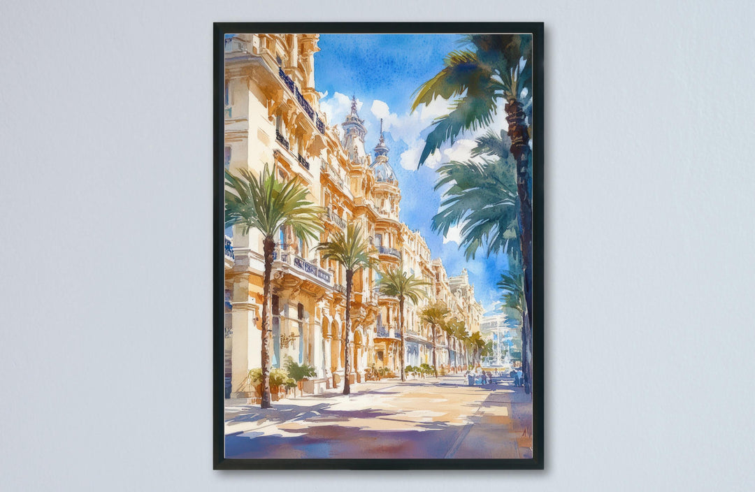 Valencia Watercolor Poster Spain Travel Print Wall Art Home Decor Gift Spanish City Souvenir Arts Science Beach Wall Decor Hanging