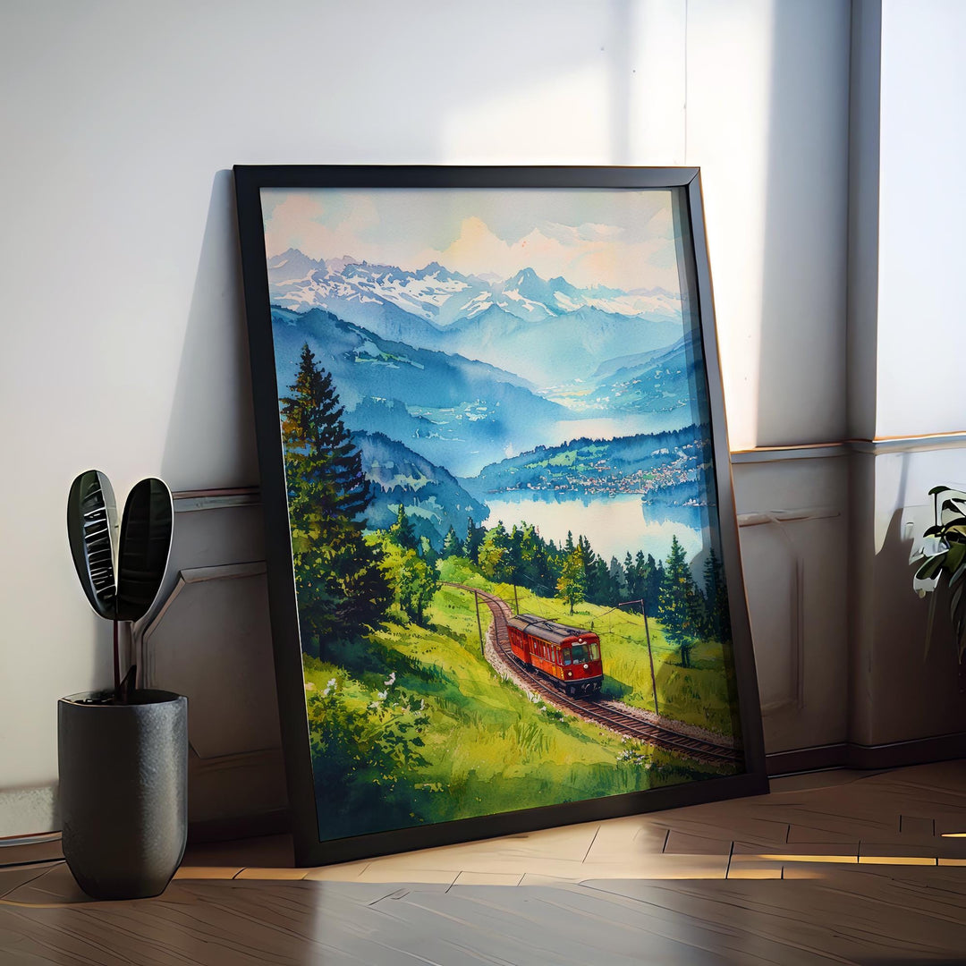 Rigi watercolor poster Wall Art Rigi Wall Hanging Home Décor Rigi Gift Art Lovers Switzerland Art Lover Gift Switzerland wall art