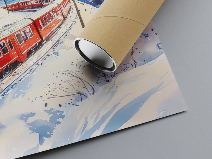 Glacier Express watercolor poster Wall Art Glacier Express Wall Hanging Home Décor Glacier Express Gift Art Lovers Switzerland Art Lover
