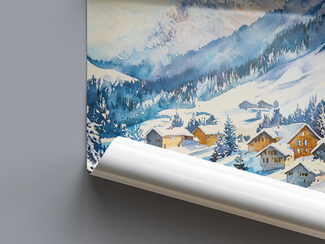 Arosa watercolor poster Wall Art Arosa Wall Hanging Home Décor Arosa Gift Art Lovers Switzerland Art Lover Gift Switzerland wall art