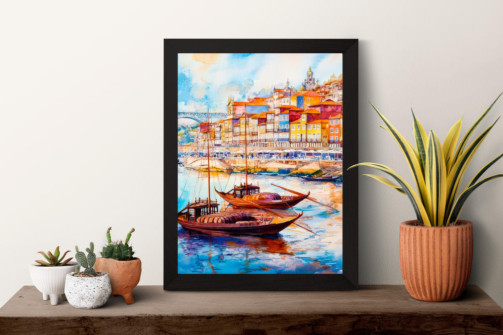 Porto watercolor poster Wall Art Porto Wall Hanging Home Décor Porto Gift Art Lovers Portugal Art Lover Gift Portugal wall art