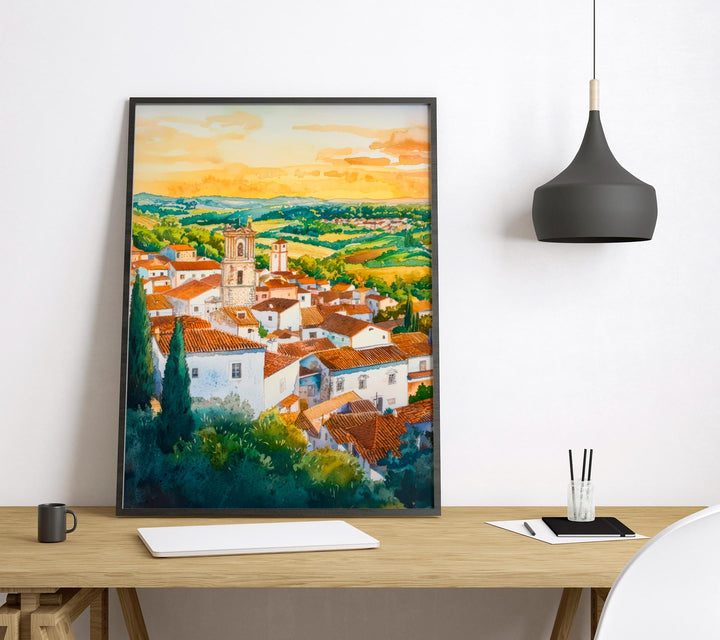 Evora watercolor poster Wall Art Evora Wall Hanging Home Décor Evora Gift Art Lovers Portugal Art Lover Gift Portugal wall art