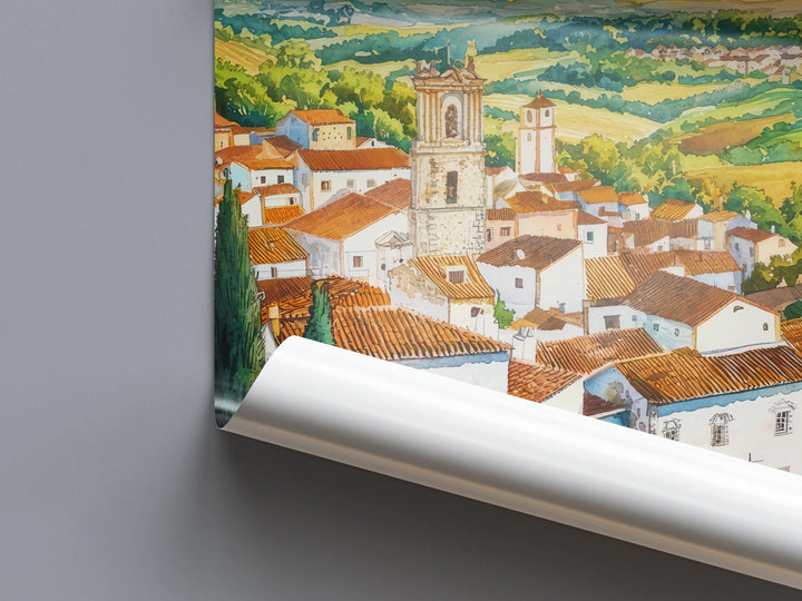Evora watercolor poster Wall Art Evora Wall Hanging Home Décor Evora Gift Art Lovers Portugal Art Lover Gift Portugal wall art