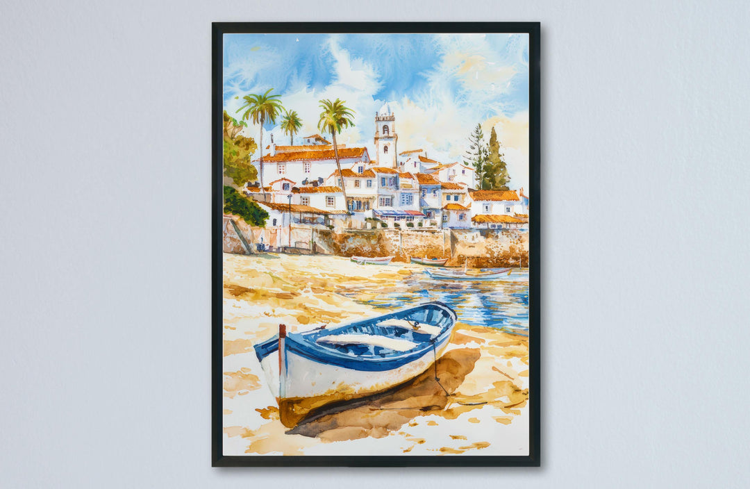 Cascais watercolor poster Wall Art Cascais Wall Hanging Home Décor Cascais Gift Art Lovers Portugal Art Lover Gift Portugal wall art