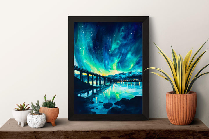 Tromso watercolor poster Wall Art Tromso Wall Hanging Home Décor Tromso Gift Art Lovers Norway Art Lover Gift Norway wall art