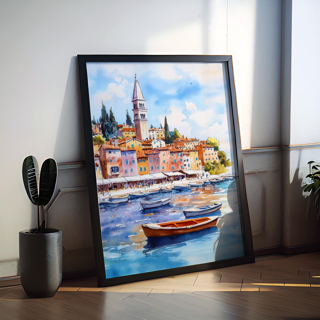 Rovinj Watercolor Poster Wall Art Rovinj Wall Hanging Home Décor Rovinj Gift Art Lovers Croatia Wall Art