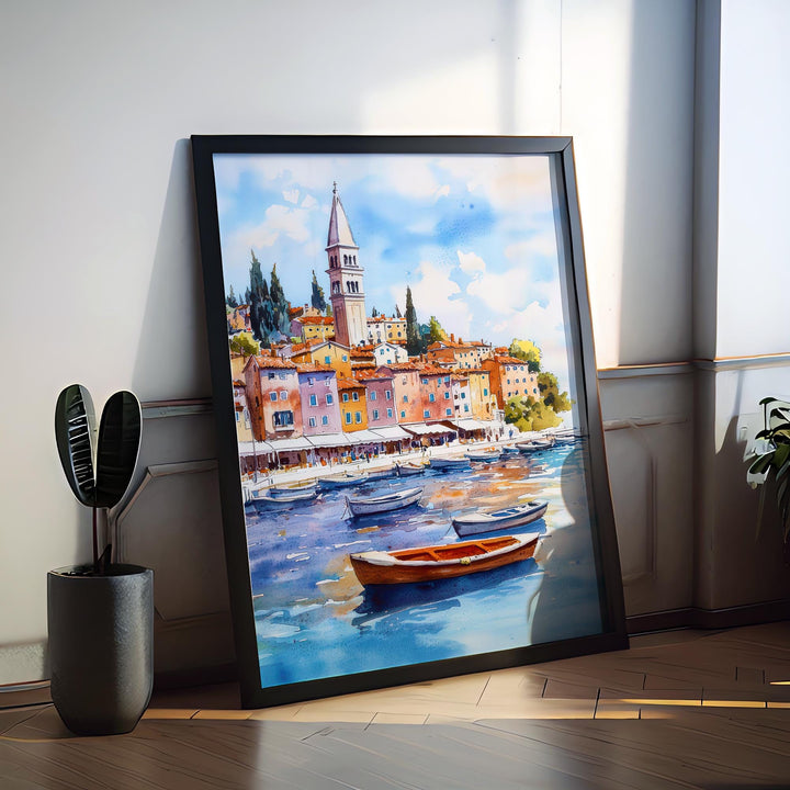 Rovinj Watercolor Poster Wall Art Rovinj Wall Hanging Home Décor Rovinj Gift Art Lovers Croatia Wall Art