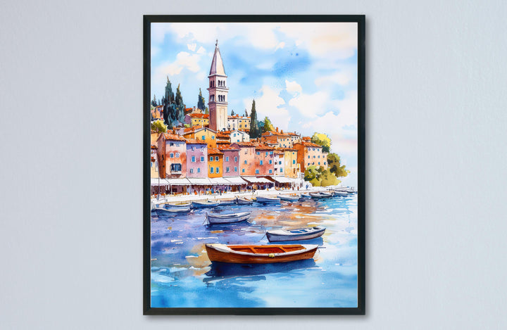 Rovinj Watercolor Poster Wall Art Rovinj Wall Hanging Home Décor Rovinj Gift Art Lovers Croatia Wall Art