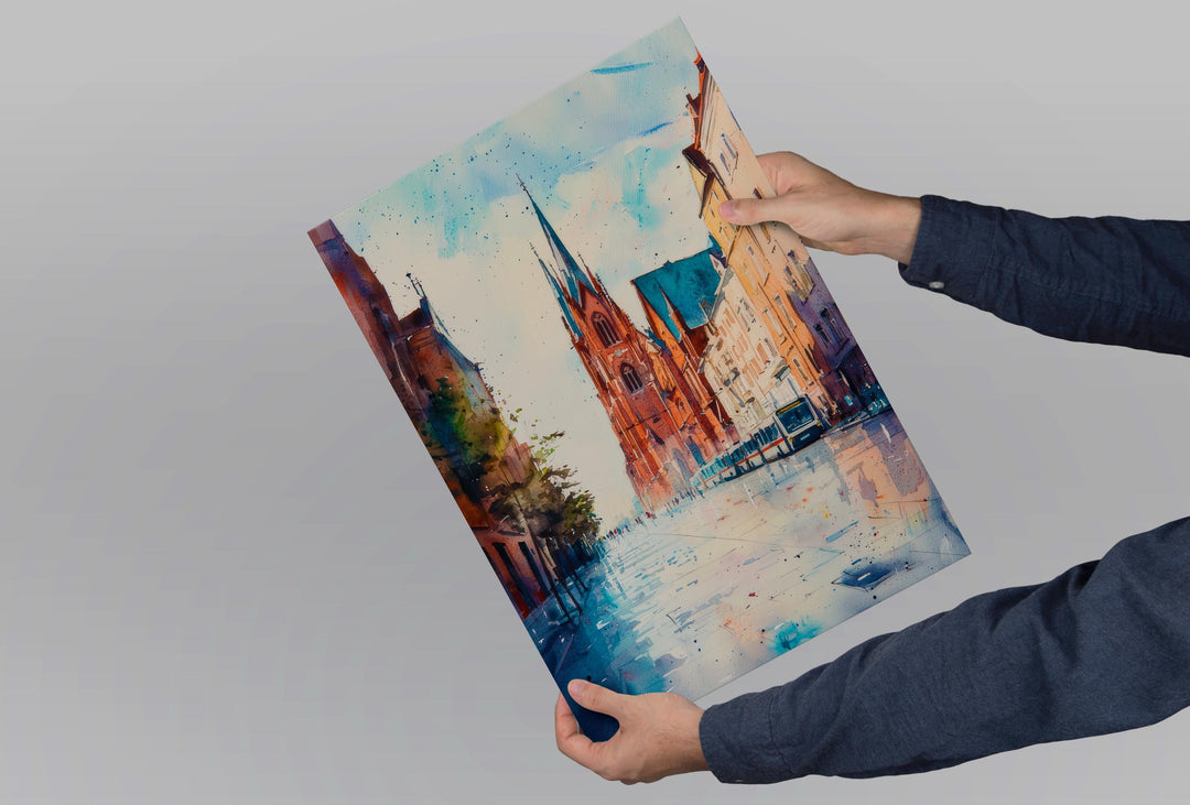 Osijek Watercolor Poster Wall Art Osijek Wall Hanging Home Décor Osijek Gift Art Lovers Croatia Wall Art