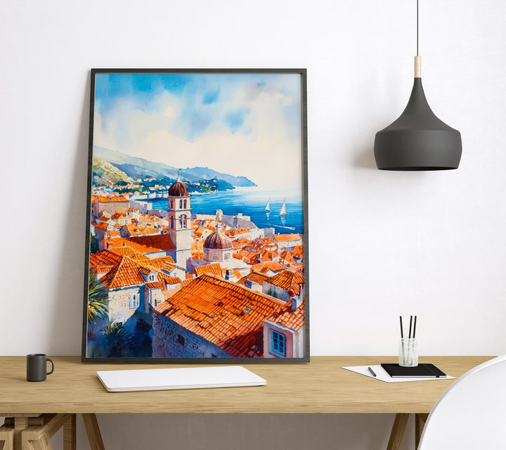 Dubrovnik Watercolor Poster Wall Art Dubrovnik Wall Hanging Home Décor Dubrovnik Gift Art Lovers Croatia Wall Art Dubrovnik Travel Poster