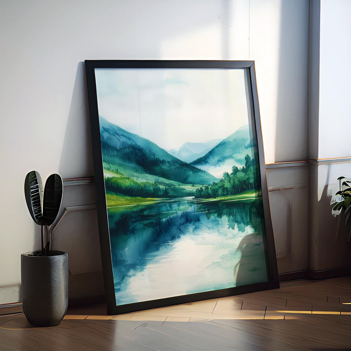 Wicklow Mountains Watercolor Poster Wall Art Wicklow Mountains Wall Hanging Home Décor Wicklow Mountains Gift Art Lovers Ireland Wall Art