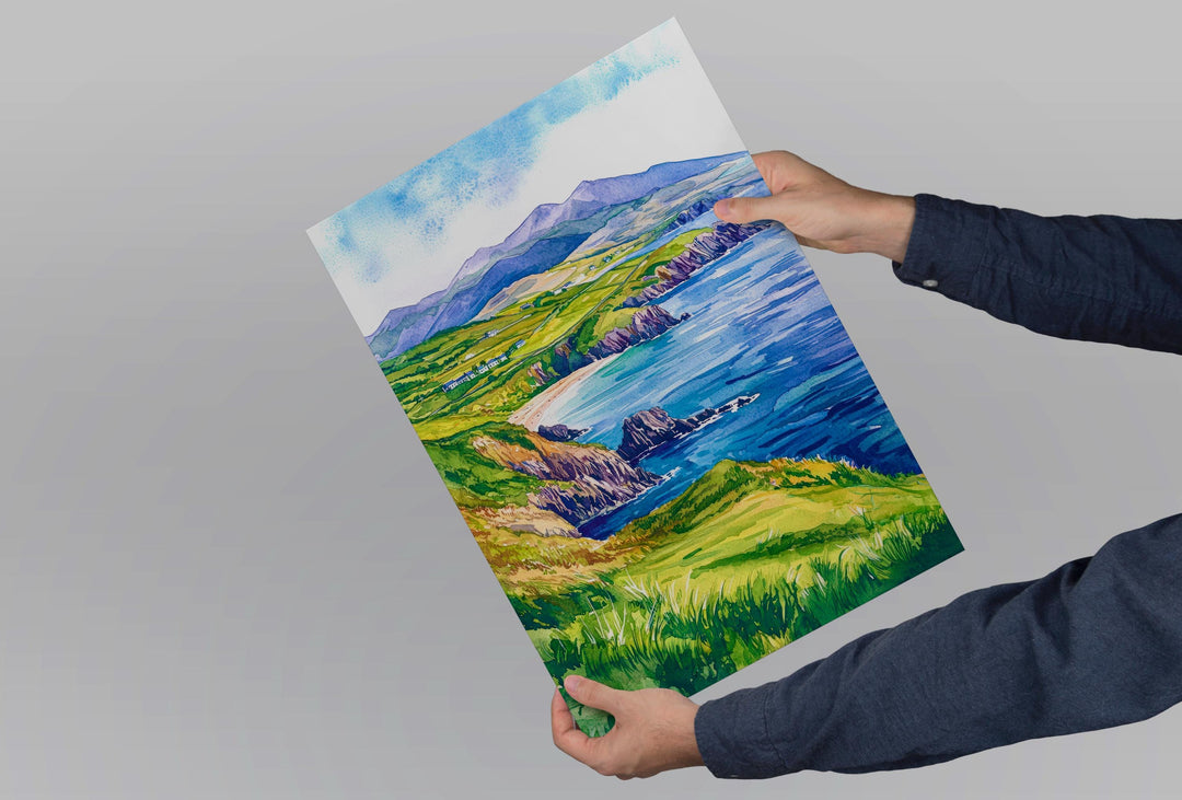 Ring of Kerry Watercolor Poster Wall Art Ring of Kerry Wall Hanging Home Décor Ring of Kerry Gift Art Lovers Ireland Wall Art Ring of Kerry