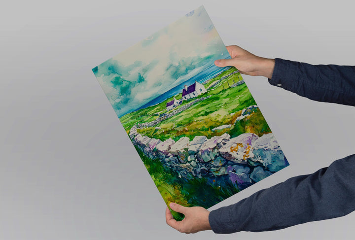 Aran Islands Watercolor Poster Wall Art Aran Islands Wall Hanging Home Décor Aran Islands Gift Art Lovers Ireland Wall Art Aran Islands