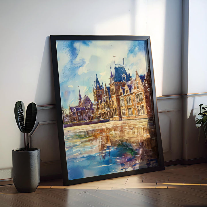 The Hague Watercolor Poster Wall Art The Hague Wall Hanging Home Décor The Hague Gift Art Lovers Netherlands Art Lover Gift