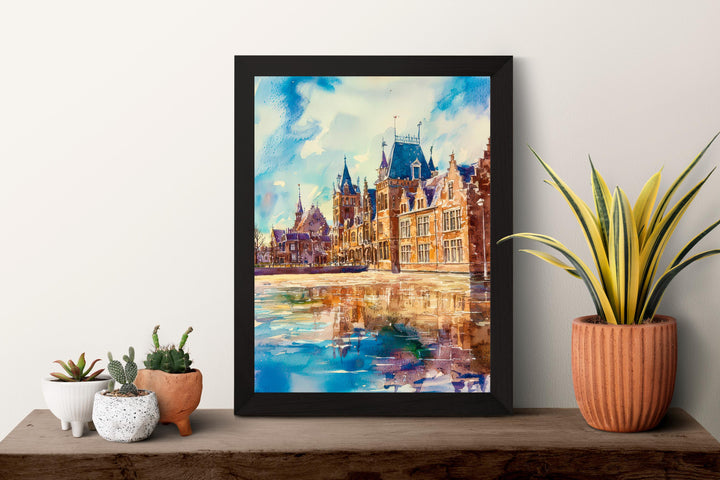 The Hague Watercolor Poster Wall Art The Hague Wall Hanging Home Décor The Hague Gift Art Lovers Netherlands Art Lover Gift