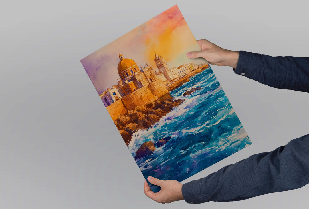 Cadiz Watercolor Poster Wall Art Cadiz Wall Hanging Home Décor Cadiz Gift Art Lovers Spain Art Lover Gift