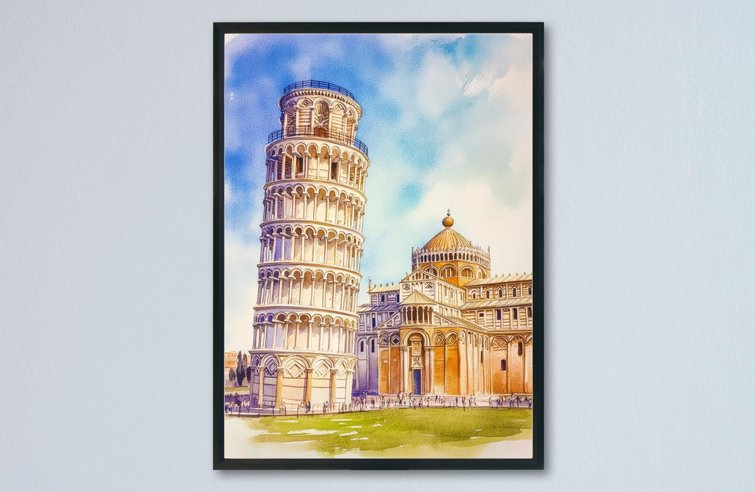 Pisa Watercolor Poster Wall Art Pisa Wall Hanging Home Décor Pisa Gift Art Lovers Italy Art Lover Gift, Italian Cityscape Travel Print