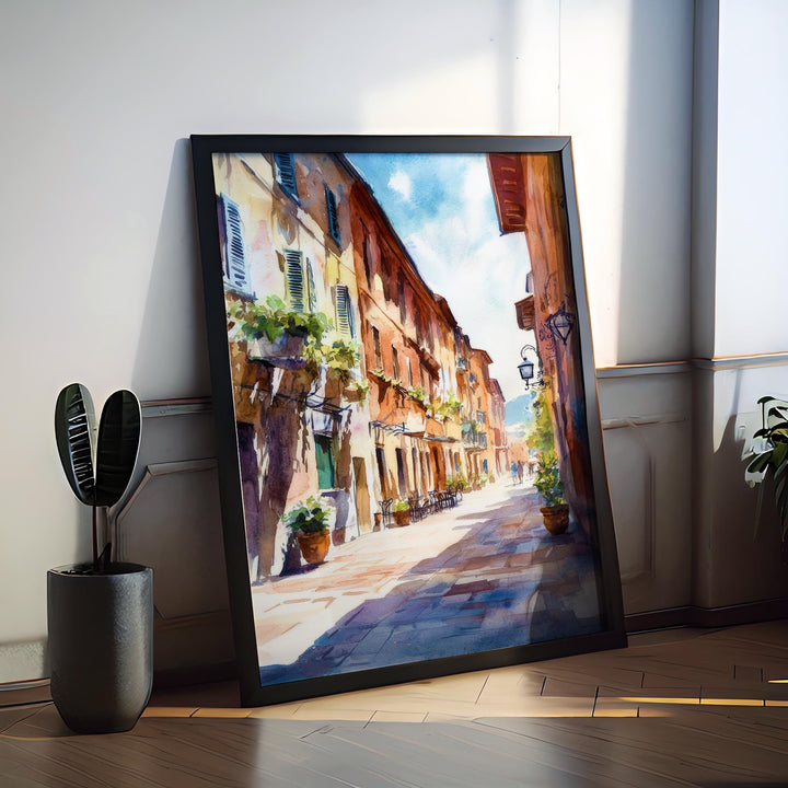 Parma Watercolor Poster Wall Art Parma Wall Hanging Home Décor Parma Gift Art Lovers Italy Art Lover Gift, Italian Cityscape Travel Print