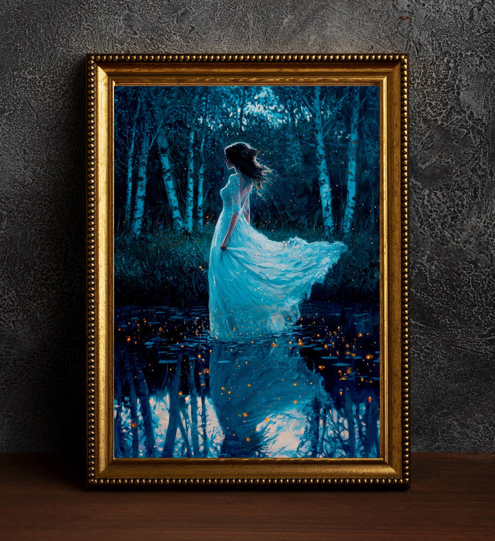 Gothic Ghost Bride Art Print, Haunted Romantic Illustration