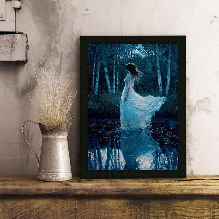 Gothic Ghost Bride Art Print, Haunted Romantic Illustration