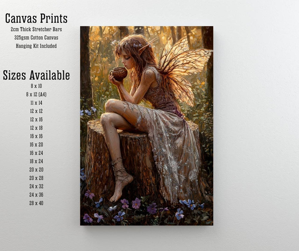 Broken Fairy Poster Enchanted Woodland Artwork Magical Nature Illustration Cottagecore Wall Art Whimsical Fantasy Print Vintage Fairycore