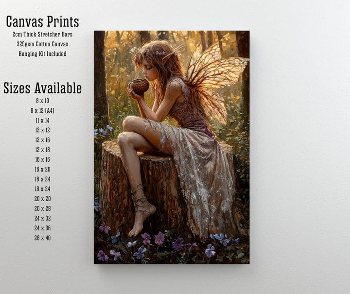 Broken Fairy Poster Enchanted Woodland Artwork Magical Nature Illustration Cottagecore Wall Art Whimsical Fantasy Print Vintage Fairycore