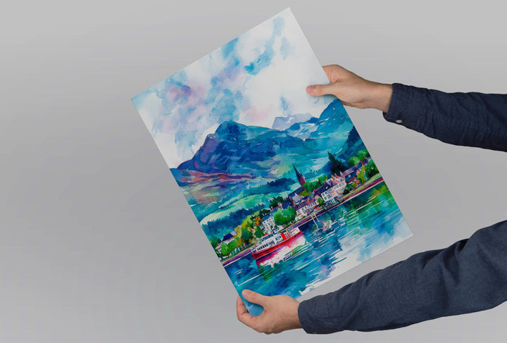 Fort William watercolor poster Wall Art Fort William Wall Hanging Home Décor Fort William Gift Art Lovers Scotland Art Lover Gift Scotland