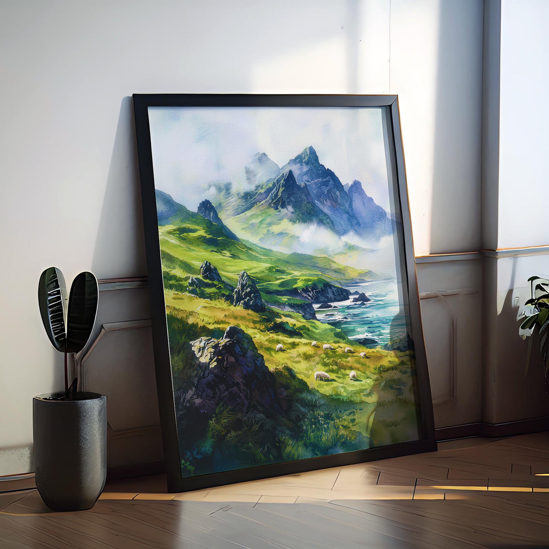 Isle of Skye watercolor poster Wall Art Isle of Skye Wall Hanging Home Décor Isle of Skye Gift Art Lovers Scotland Art Lover Gift Scotland
