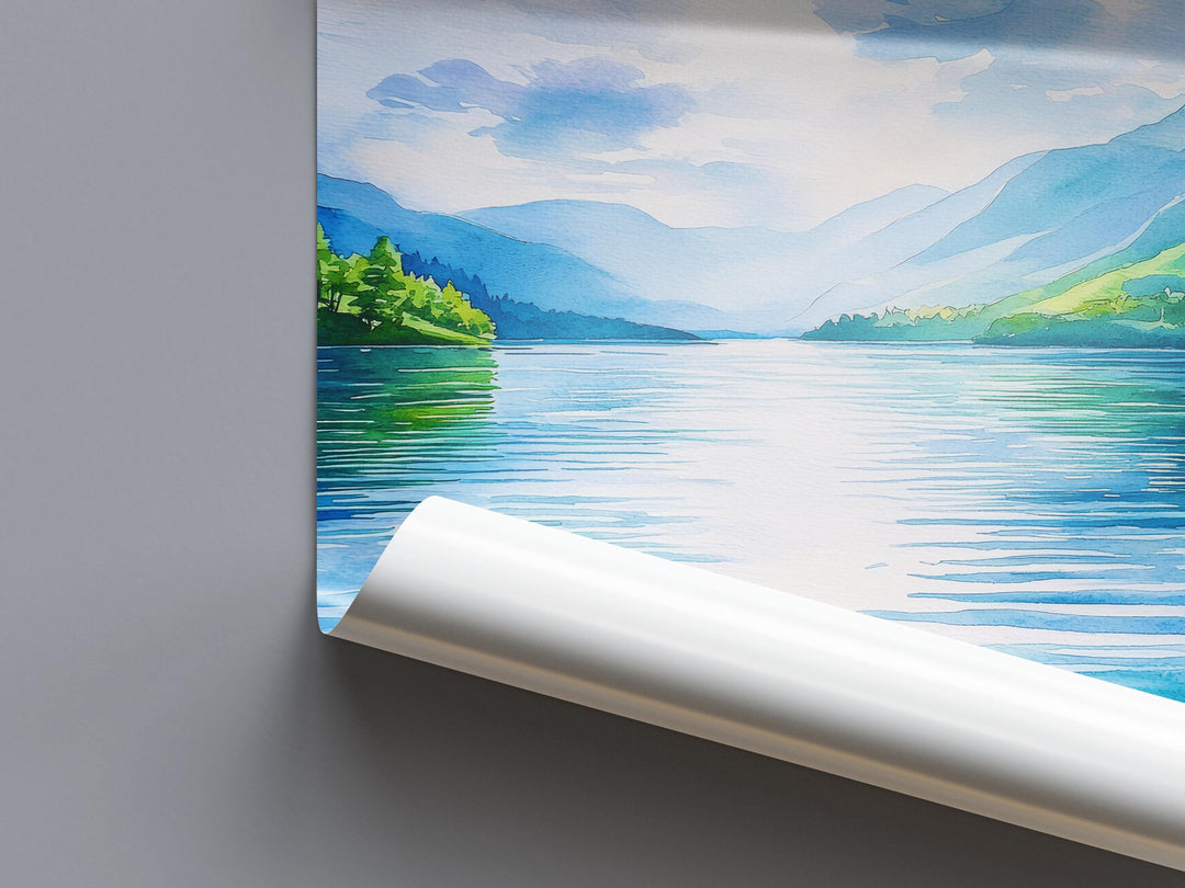 Loch Lomond watercolor poster Wall Art Loch Lomond Wall Hanging Home Décor Loch Lomond Gift Art Lovers Scotland Art Lover Gift Scotland